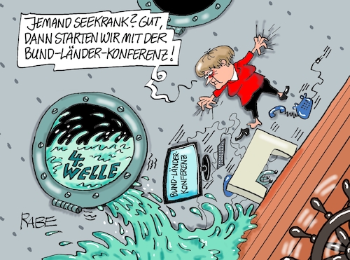 Cartoon: Schlagseite (medium) by RABE tagged corona,bundländerkonferenz,merkel,kanzleramt,lockerungen,stufenplan,öffnungen,lockdown,shutdown,baumärkte,impfdosen,rki,fallzahlen,inzidenzwert,spahn,impfzentren,impfreihenfolge,notbremse,nachschärfung,ampel,pandemielage,schiff,schlagseite,bullauge,welle,corona,bundländerkonferenz,merkel,kanzleramt,lockerungen,stufenplan,öffnungen,lockdown,shutdown,baumärkte,impfdosen,rki,fallzahlen,inzidenzwert,spahn,impfzentren,impfreihenfolge,notbremse,nachschärfung,ampel,pandemielage,schiff,schlagseite,bullauge,welle