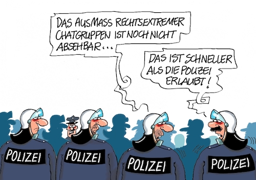 Cartoon: Schnelle Truppe (medium) by RABE tagged stuttgart,party,partymeile,polizei,polizeieinsatz,uniform,nervenkostüm,chatgruppen,rechte,rechtsradikale,neonazis,internet,stuttgart,party,partymeile,polizei,polizeieinsatz,uniform,nervenkostüm,chatgruppen,rechte,rechtsradikale,neonazis,internet