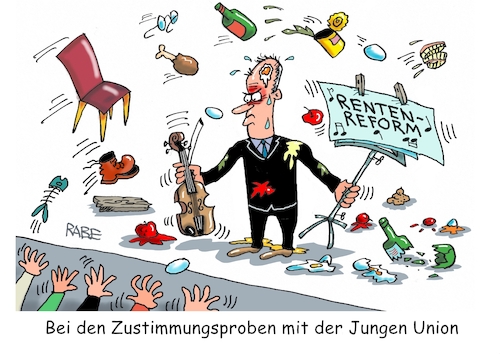 Cartoon: Schräge Töne (medium) by RABE tagged merz,union,kanzler,fritze,koalition,spd,klingbeil,bundesregierung,rabe,ralf,böhme,cartoon,karikatur,pressezeichnung,farbcartoon,tagescartoon,trump,putin,krisen,tv,nachrichten,waschmaschine,ju,junge,rente,rentenreform,rentenpaket,abstimmung,orchester,streicher,dirigent,protest,abfall,müll,merz,union,kanzler,fritze,koalition,spd,klingbeil,bundesregierung,rabe,ralf,böhme,cartoon,karikatur,pressezeichnung,farbcartoon,tagescartoon,trump,putin,krisen,tv,nachrichten,waschmaschine,ju,junge,rente,rentenreform,rentenpaket,abstimmung,orchester,streicher,dirigent,protest,abfall,müll