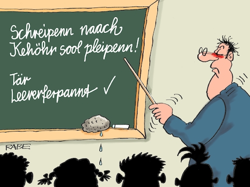 Cartoon: Schreipen naach Kehör (medium) by RABE tagged lehrer,lehrerverband,schule,schüler,lernen,bildungsminister,länder,schreiben,gehör,fibel,rabe,ralf,böhme,cartoon,karikatur,pressezeichnung,farbcartoon,tagescartoon,schultafel,kreide,füllhalter,gew,kultusministerien,lehrer,lehrerverband,schule,schüler,lernen,bildungsminister,länder,schreiben,gehör,fibel,rabe,ralf,böhme,cartoon,karikatur,pressezeichnung,farbcartoon,tagescartoon,schultafel,kreide,füllhalter,gew,kultusministerien