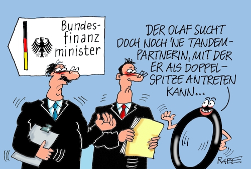 Schwarze Null von RABE | Politik Cartoon | TOONPOOL