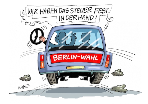 Cartoon: Sehr gelenkig (medium) by RABE tagged berlinwahl,berlin,senat,panne,pannenwahl,wahlbriefe,giffey,rabe,ralf,böhme,cartoon,karikatur,pressezeichnung,farbcartoon,tagescartoon,wahlurne,pkw,lenkrad,wegner,spd,cdu,afd,wahlgang,berlinwahl,berlin,senat,panne,pannenwahl,wahlbriefe,giffey,rabe,ralf,böhme,cartoon,karikatur,pressezeichnung,farbcartoon,tagescartoon,wahlurne,pkw,lenkrad,wegner,spd,cdu,afd,wahlgang