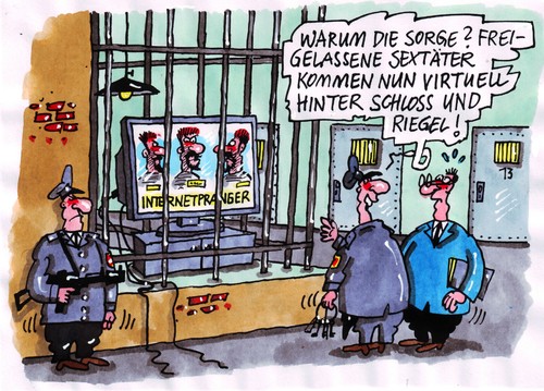 Cartoon: Sextäter (medium) by RABE tagged internetpranger