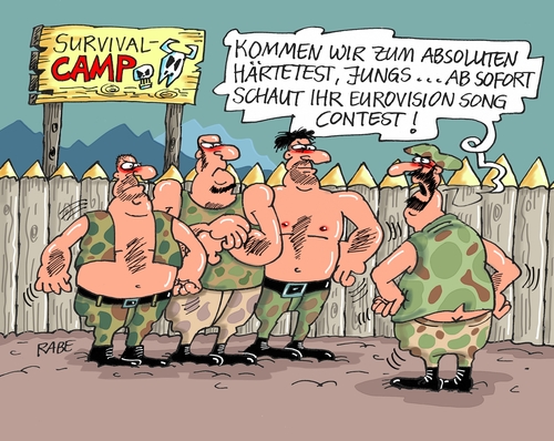 Cartoon: Songcontest (medium) by RABE tagged eurovision,songcontest,schweden,points,schlager,pop,rabe,ralf,böhme,cartoon,karikatur,pressezeichnung,farbcartoon,tagescartoon,survival,survivalcamp,eurovision,songcontest,schweden,points,schlager,pop,rabe,ralf,böhme,cartoon,karikatur,pressezeichnung,farbcartoon,tagescartoon,survival,survivalcamp