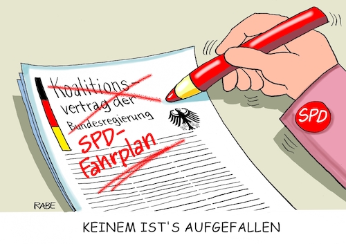 Cartoon: SPD Fahrplan (medium) by RABE tagged spd,nahles,umfragewerte,afd,wählergunst,prozent,rabe,ralf,böhme,cartoon,karikatur,pressezeichnung,farbcartoon,tagescartoon,baum,raben,tante,scholz,groko,koalitionsstreit,asylstreit,asylkompromiss,hessenwahl,bayernwahl,arbeitspapier,fahrplan,austritt,koalitionsvertrag,rotstift,merkel,rückzug,parteivorsitz,spd,nahles,umfragewerte,afd,wählergunst,prozent,rabe,ralf,böhme,cartoon,karikatur,pressezeichnung,farbcartoon,tagescartoon,baum,raben,tante,scholz,groko,koalitionsstreit,asylstreit,asylkompromiss,hessenwahl,bayernwahl,arbeitspapier,fahrplan,austritt,koalitionsvertrag,rotstift,merkel,rückzug,parteivorsitz