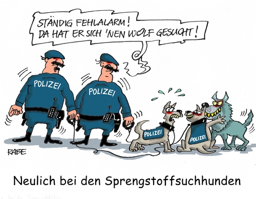 Cartoon: Sprengstoffhund (medium) by RABE tagged sprengstoff,sprengstoffspürhund,sprengstoffexperte,sprengstoffgürtel,sprengstoffattentat,is,islamisten,terrorwarnung,rabe,ralf,böhme,cartoon,karikatur,pressezeichnung,farbcartoon,tagescartoon,hunde,polizei,flüchtlinge,islam,sprengstoff,sprengstoffspürhund,sprengstoffexperte,sprengstoffgürtel,sprengstoffattentat,is,islamisten,terrorwarnung,rabe,ralf,böhme,cartoon,karikatur,pressezeichnung,farbcartoon,tagescartoon,hunde,polizei,flüchtlinge,islam