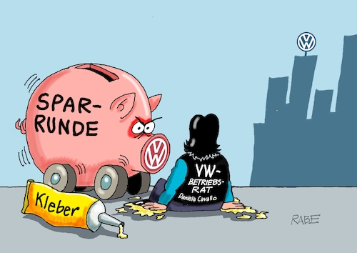 Cartoon: Stellenabbau (medium) by RABE tagged ampel,ampelregierung,rot,grün,gelb,fdp,spd,grüne,rabe,ralf,böhme,cartoon,karikatur,pressezeichnung,farbcartoon,tagescartoon,pöbelei,pöbler,bestrafung,regelung,beschimpfung,bundestag,abgeordnete,vw,autokonzern,autobauer,streik,kampfansage,konzern,betreibsrat,cavallo,sparrunde,volkswagen,ampel,ampelregierung,rot,grün,gelb,fdp,spd,grüne,rabe,ralf,böhme,cartoon,karikatur,pressezeichnung,farbcartoon,tagescartoon,pöbelei,pöbler,bestrafung,regelung,beschimpfung,bundestag,abgeordnete,vw,autokonzern,autobauer,streik,kampfansage,konzern,betreibsrat,cavallo,sparrunde,volkswagen