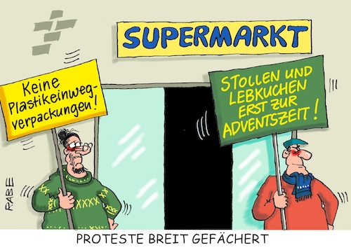 Cartoon: Stollenprotest (medium) by RABE tagged stollen,lebkuchen,schokoweihnachtsmänner,weihnachtsbäckerei,rabe,ralf,böhme,cartoon,karikatur,pressezeichnung,farbcartoon,tagescartoon,weihnachtsmann,supermarkt,protest,transparente,plastikmüll,stollen,lebkuchen,schokoweihnachtsmänner,weihnachtsbäckerei,rabe,ralf,böhme,cartoon,karikatur,pressezeichnung,farbcartoon,tagescartoon,weihnachtsmann,supermarkt,protest,transparente,plastikmüll