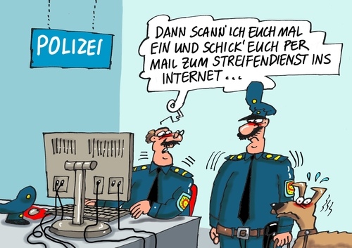 Streife von RABE | Politik Cartoon | TOONPOOL