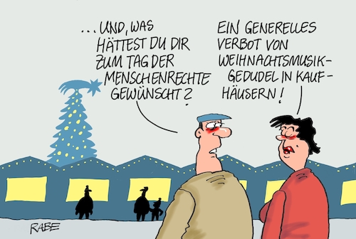 Cartoon: Tag der Menschenrechte II (medium) by RABE tagged tag,der,menschenrechte,menschenrecht,human,rights,folter,misshandlungen,rabe,ralf,böhme,cartoon,karikatur,pressezeichnung,farbcartoon,tagescartoon,weihnachten,weihnachtsmärkte,kaufhaus,musik,beieselung,weihnachtsmusik,tag,der,menschenrechte,menschenrecht,human,rights,folter,misshandlungen,rabe,ralf,böhme,cartoon,karikatur,pressezeichnung,farbcartoon,tagescartoon,weihnachten,weihnachtsmärkte,kaufhaus,musik,beieselung,weihnachtsmusik