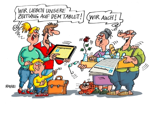 Cartoon: Tagespresse (medium) by RABE tagged tagespresse,tageszeitung,taz,süddeutsche,presse,zeitung,tablet,pc,eltern,oma,opa,online,rabe,ralf,böhme,cartoon,karikatur,pressezeichnung,farbcartoon,tagescartoon,tablett,frühstück,morgenpost,zeitungleser,tagespresse,tageszeitung,taz,süddeutsche,presse,zeitung,tablet,pc,eltern,oma,opa,online,rabe,ralf,böhme,cartoon,karikatur,pressezeichnung,farbcartoon,tagescartoon,tablett,frühstück,morgenpost,zeitungleser