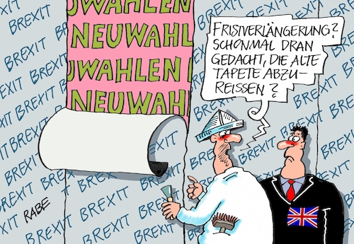 Cartoon: Tapetenwechsel (medium) by RABE tagged brexit,no,deal,johnson,boris,downing,street,austritt,eu,brüssel,london,rabe,ralf,böhme,cartoon,karikatur,pressezeichnung,farbcartoon,tagescartoon,may,juncker,luxemburg,fristverlängerung,neuwahlen,parlament,tusk,maler,tapete,tabetenwechsel,queen,brexit,no,deal,johnson,boris,downing,street,austritt,eu,brüssel,london,rabe,ralf,böhme,cartoon,karikatur,pressezeichnung,farbcartoon,tagescartoon,may,juncker,luxemburg,fristverlängerung,neuwahlen,parlament,tusk,maler,tapete,tabetenwechsel,queen