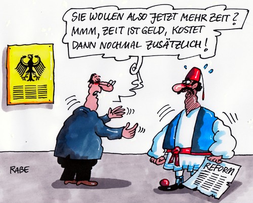 Cartoon: Time Is Money (medium) by RABE tagged samaras,sparkurs,kauder,brüderle,reformprogramm,ministerpräsident,reformuhr,taschenuhr,zeit,zeitaufschub,griechenland,griechelandrettung,athen,hellas,rettungspaket,rettungsschirm,schulden,schuldenerlass,schuldenschnitt,staatschefs,finanzchefs,schäuble,cdu,kanzlerin,merkel,euro,eu,brüssel,eurokrise,parlament,wahlen,parlamentswahlen,april,sozialisten,linke,regierungswechsel,machtwechsel,kredit,krediterlass,rückzahlung,darlehen,überweisung,samaras,sparkurs,kauder,brüderle,reformprogramm,ministerpräsident,reformuhr,taschenuhr,zeit,zeitaufschub,griechenland,griechelandrettung,athen,hellas,rettungspaket,rettungsschirm,schulden,schuldenerlass,schuldenschnitt,staatschefs,finanzchefs,schäuble,cdu,kanzlerin,merkel,euro,eu,brüssel,eurokrise,parlament,wahlen,parlamentswahlen,april,sozialisten,linke,regierungswechsel,machtwechsel,kredit,krediterlass,rückzahlung,darlehen,überweisung