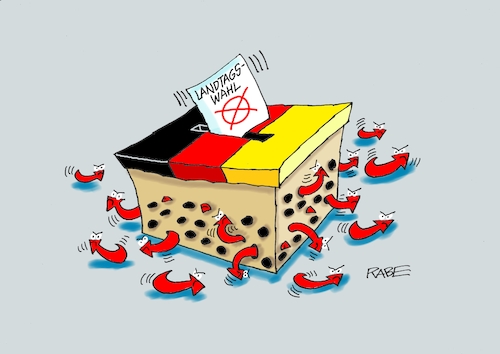 Cartoon: Total durchlöcher (medium) by RABE tagged faeser,innenministerin,hessen,landtagswahl,rabe,ralf,böhme,cartoon,karikatur,pressezeichnung,farbcartoon,tagescartoon,wahlkampf,schlauchboot,umfragetief,briefkasten,postkasten,briefwähler,nichtwähler,söder,bayern,aiwanger,csu,afd,stimmzettel,wahlurne,faeser,innenministerin,hessen,landtagswahl,rabe,ralf,böhme,cartoon,karikatur,pressezeichnung,farbcartoon,tagescartoon,wahlkampf,schlauchboot,umfragetief,briefkasten,postkasten,briefwähler,nichtwähler,söder,bayern,aiwanger,csu,afd,stimmzettel,wahlurne