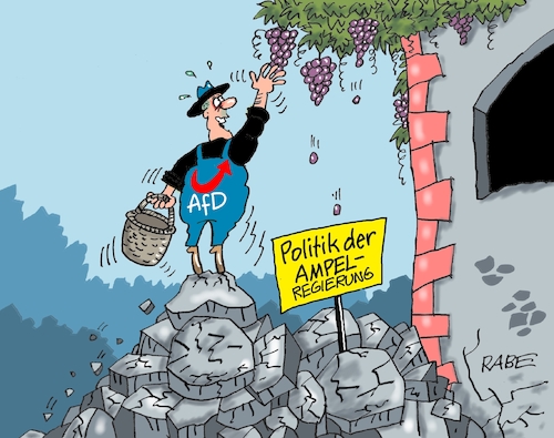 Cartoon: Trümmerhaufen (medium) by RABE tagged ampelregierung,scholz,spd,grüne,fdp,lindner,kinder,kindergrundsicherung,rabe,ralf,böhme,cartoon,karikatur,pressezeichnung,farbcartoon,tagescartoon,hausmeister,ohren,zähne,trümmer,schutt,schutthaufen,trümmerhaufen,weintrauben,trauben,weinreben,afd,rechte,neonazis,ampelregierung,scholz,spd,grüne,fdp,lindner,kinder,kindergrundsicherung,rabe,ralf,böhme,cartoon,karikatur,pressezeichnung,farbcartoon,tagescartoon,hausmeister,ohren,zähne,trümmer,schutt,schutthaufen,trümmerhaufen,weintrauben,trauben,weinreben,afd,rechte,neonazis