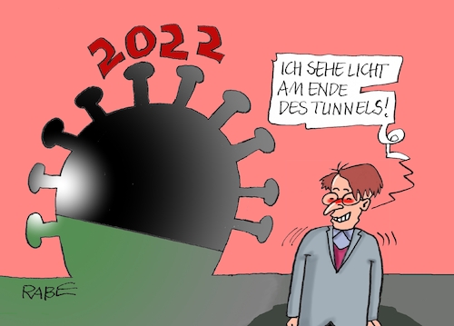 Cartoon: Tunnelblick (medium) by RABE tagged corona,bundländerkonferenz,merkel,kanzleramt,lockerungen,stufenplan,öffnungen,lockdown,shutdown,baumärkte,impfdosen,rki,fallzahlen,inzidenzwert,spahn,impfzentren,impfreihenfolge,notbremse,karl,lauterbach,tunnel,licht,tunnelblick,neujahr,silvester,zwanzigzweiundzwanzig,omikron,corona,bundländerkonferenz,merkel,kanzleramt,lockerungen,stufenplan,öffnungen,lockdown,shutdown,baumärkte,impfdosen,rki,fallzahlen,inzidenzwert,spahn,impfzentren,impfreihenfolge,notbremse,karl,lauterbach,tunnel,licht,tunnelblick,neujahr,silvester,zwanzigzweiundzwanzig,omikron