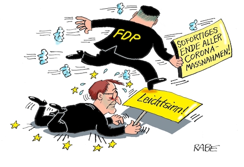 Cartoon: Überrannt (medium) by RABE tagged corona,pandemie,ausstieg,masken,rabe,ralf,böhme,karikatur,pressezeichnung,farbcartoon,tagescartoon,coronavorschriften,maskenpflicht,karl,lauterbach,buschmann,spd,fdp,beendigung,drosten,coronamassnahmen,massnahmen,überrennen,schild,corona,pandemie,ausstieg,masken,rabe,ralf,böhme,karikatur,pressezeichnung,farbcartoon,tagescartoon,coronavorschriften,maskenpflicht,karl,lauterbach,buschmann,spd,fdp,beendigung,drosten,coronamassnahmen,massnahmen,überrennen,schild