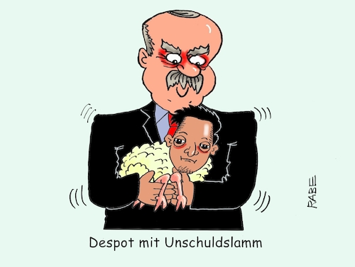 Cartoon: Unschuldslämmchen (medium) by RABE tagged özil,gündogan,erdogan,wahlkampf,wahlhilfe,fußballtrikot,trikottausch,rabe,ralf,böhme,cartoon,karikatur,pressezeichnung,farbcartoon,tagescartoon,unschuld,unschuldslamm,rassismus,integration,rücktritt,despot,repressionen,fotoshooting,dfb,grindel,bierhoff,özil,gündogan,erdogan,wahlkampf,wahlhilfe,fußballtrikot,trikottausch,rabe,ralf,böhme,cartoon,karikatur,pressezeichnung,farbcartoon,tagescartoon,unschuld,unschuldslamm,rassismus,integration,rücktritt,despot,repressionen,fotoshooting,dfb,grindel,bierhoff