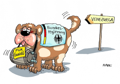 Cartoon: Venezuela (medium) by RABE tagged venezuela,militär,maduro,guiado,präsident,revolte,militärputsch,rabe,ralf,böhme,cartoon,karikatur,pressezeichnung,farbcartoon,tagescartoon,hund,bernhardiner,faß,rettungsstaffel,venezuela,militär,maduro,guiado,präsident,revolte,militärputsch,rabe,ralf,böhme,cartoon,karikatur,pressezeichnung,farbcartoon,tagescartoon,hund,bernhardiner,faß,rettungsstaffel