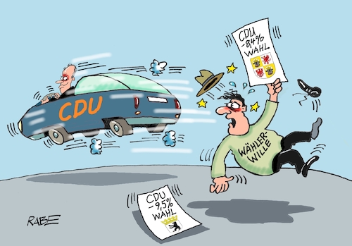 Cartoon: Wählerwille (medium) by RABE tagged merz,kanzler,koalition,union,spd,klingbeil,cartoon,karikatur,pressezeichnung,farbcartoon,tagescartoon,db,bahn,frühling,frühjahr,frühjahrsputz,ice,zug,blumenkasten,blumenkästen,esc,songcontest,wahl,wählerwille,landtagswahl,senatswahl,berlin,mecklenburg,vorpommern,wahldebakel,stimmverlust,volkspartei,rücktritt,länderchefs,pkw,stopp,crash,unfall,zusammenprall,merz,kanzler,koalition,union,spd,klingbeil,cartoon,karikatur,pressezeichnung,farbcartoon,tagescartoon,db,bahn,frühling,frühjahr,frühjahrsputz,ice,zug,blumenkasten,blumenkästen,esc,songcontest,wahl,wählerwille,landtagswahl,senatswahl,berlin,mecklenburg,vorpommern,wahldebakel,stimmverlust,volkspartei,rücktritt,länderchefs,pkw,stopp,crash,unfall,zusammenprall