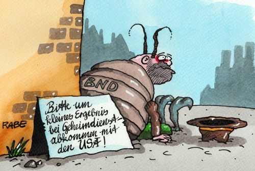 Cartoon: Wanzen (medium) by RABE tagged nsa,usa,geheimdienste,bnd,wanzen,abkommen,spionage,no,spy,deutschland,innenminister,rabe,ralf,böhme,cartoon,karikatur,pressezeichnung,farbcartoon,ungeziefer,insekten,bettler,hut,geheimdienstabkommen,auslandsgeheimdienst,spionageverzicht,snowden,nsaaffäre,abhörskandal,handy,merkel,kanzlerin,cdu,pofalla,nsa,usa,geheimdienste,bnd,wanzen,abkommen,spionage,no,spy,deutschland,innenminister,rabe,ralf,böhme,cartoon,karikatur,pressezeichnung,farbcartoon,ungeziefer,insekten,bettler,hut,geheimdienstabkommen,auslandsgeheimdienst,spionageverzicht,snowden,nsaaffäre,abhörskandal,handy,merkel,kanzlerin,cdu,pofalla