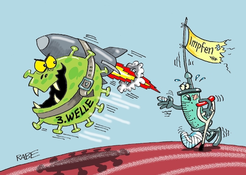 Cartoon: Wellenschliff (medium) by RABE tagged corona,bundländerkonferenz,merkel,kanzleramt,lockerungen,stufenplan,öffnungen,lockdown,shutdown,baumärkte,impfdosen,rki,fallzahlen,inzidenzwert,spahn,impfzentren,impfreihenfolge,welle,pandemiewelle,impfen,spritze,kanüle,impfstoff,astrazeneca,biontech,wettlauf,sprint,tempo,rakete,krücke,lahmarsch,corona,bundländerkonferenz,merkel,kanzleramt,lockerungen,stufenplan,öffnungen,lockdown,shutdown,baumärkte,impfdosen,rki,fallzahlen,inzidenzwert,spahn,impfzentren,impfreihenfolge,welle,pandemiewelle,impfen,spritze,kanüle,impfstoff,astrazeneca,biontech,wettlauf,sprint,tempo,rakete,krücke,lahmarsch