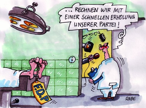 Cartoon: Wiederbelebungsversuch (medium) by RABE tagged reanimation,wiederbelebung,bundesregierung,kanzlerin,merkel,koalition,cdu,fdp,parteivorsitz,parteispitze,bundesparteitag,vizekanzler,parteivorsitzender,fraktionsvorsitzender,rösler,brüderle,westerwelle,bahr,lindner,genscher,personaldebatte,kabinettsumbildung,fraktionschef,bundestagsfraktionsvize,postengerangel,erholung,partei,euro,krise,arzt,pathologe,pathologie,sezierraum,leichenschauhaus,leichenöffnung,op,ableben,reanimation,wiederbelebung,bundesregierung,kanzlerin,merkel,koalition,cdu,fdp,parteivorsitz,parteispitze,bundesparteitag,vizekanzler,parteivorsitzender,fraktionsvorsitzender,rösler,brüderle,westerwelle,lindner,personaldebatte,kabinettsumbild