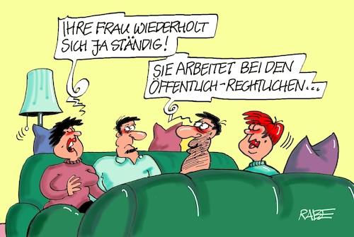 Cartoon: Wiederholungen (medium) by RABE tagged sommerpause,urlaub,ard,zdf,wiederholungen,fernsehprogramm,rabe,ralf,böhme,cartoon,karikatur,pressezeichnung,farbcartoon,tagescartoon,wiederholungsprogramm,sommerpause,urlaub,ard,zdf,wiederholungen,fernsehprogramm,rabe,ralf,böhme,cartoon,karikatur,pressezeichnung,farbcartoon,tagescartoon,wiederholungsprogramm