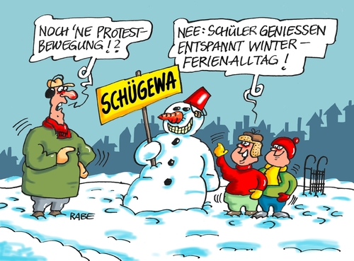 Winterferien von RABE  Medien & Kultur Cartoon  TOONPOOL