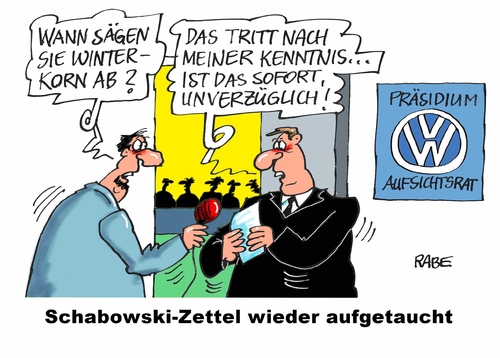 Cartoon: Winterkorn (medium) by RABE tagged vw,aufsichtsrat,präsidium,vortand,volkswagen,chefetage,ralf,böhme,cartoon,karikatur,pressezeichnung,farbcartoon,tagescartoon,pieech,schabowski,grenzöffnung,sed,zettel,ddr,grenzübergang,ausreise,ausreiseerlaubnis,vw,aufsichtsrat,präsidium,vortand,volkswagen,chefetage,ralf,böhme,cartoon,karikatur,pressezeichnung,farbcartoon,tagescartoon,pieech,schabowski,grenzöffnung,sed,zettel,ddr,grenzübergang,ausreise,ausreiseerlaubnis