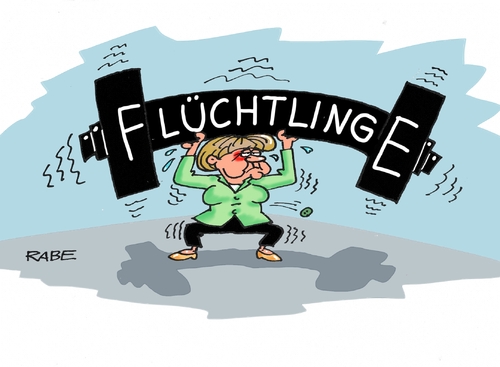 Cartoon: Wort des Jahres (medium) by RABE tagged flüchtlinge,flüchtlingskrise,flüchtlingsunterkunft,rabe,ralf,böhme,cartoon,karikatur,pressezeichnung,farbcartoon,tagescartoon,kanzlerin,merkel,cdu,gewicht,gewichtheber,flüchtlinge,flüchtlingskrise,flüchtlingsunterkunft,rabe,ralf,böhme,cartoon,karikatur,pressezeichnung,farbcartoon,tagescartoon,kanzlerin,merkel,cdu,gewicht,gewichtheber