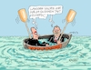 Cartoon: Absacker II (small) by RABE tagged merz,union,kanzler,fritze,koalition,spd,klingbeil,bundesregierung,rabe,ralf,böhme,cartoon,karikatur,pressezeichnung,farbcartoon,tagescartoon,trump,putin,krisen,tv,nachrichten,waschmaschine,groko,boot,rot,schwarz,würzburg,klausur,tagung