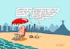 Cartoon: An der Strandpromenade (small) by RABE tagged ampel,ampelregierung,rot,grün,gelb,fdp,spd,grüne,rabe,ralf,böhme,cartoon,karikatur,pressezeichnung,farbcartoon,tagescartoon,inflation,einkommen,rente,rentenpaket,bruch,streit,neuwahlen,rio,brasilien,zuckerhut,strand,sand,meer,olaf,sonne,wärme,gipfeltreffen,wirtschaftsstaaten,wahlkampf,kälte,eis,gegenkandidat,pistorius