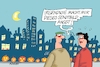 Cartoon: Angst vorm Stadtbild (small) by RABE tagged halloween,grusel,kürbis,süßes,saures,kinder,masken,verkleidung,winter,schneemann,jahrhundertwinter,stadtbild,stadtbilddebatte,merz,töchter