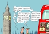 Cartoon: Big Ben (small) by RABE tagged london,big,ben,westminster,brexit,uhrwerk,glocke,reparatur,rabe,ralf,böhme,cartoon,karikatur,pressezeichnung,farbcartoon,tagescartoon,bus,stunde,austritt,eu,brüssel,abstimmung