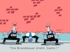 Cartoon: Brandmauer basta (small) by RABE tagged merz,union,kanzler,fritze,koalition,spd,klingbeil,bundesregierung,rabe,ralf,böhme,cartoon,karikatur,pressezeichnung,farbcartoon,tagescartoon,fett,fettnapf,drecksarbeit,stelzen,training,brandmauer,afd,rechte,standbein,anhebung,basta,abgrenzung,cdu
