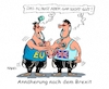 Cartoon: Brexitmania (small) by RABE tagged merz,groko,spd,union,posten,postenvergabe,rabe,ralf,böhme,cartoon,karikatur,pressezeichnung,farbcartoon,tagescartoon,schaufenster,deko,umbau,laden,ladenhüter,regierungsbildung,eu,europa,brüssel,summit,brexit,großbritannien,annäherung,stethoskop,euro,pfund