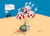 Cartoon: Bruchlandung (small) by RABE tagged merz,kanzler,koalition,union,spd,klingbeil,cartoon,karikatur,pressezeichnung,farbcartoon,tagescartoon,db,bahn,frühling,frühjahr,frühjahrsputz,ice,zug,blumenkasten,blumenkästen,reiche,streit,spritpreis,energiepreis,bürger,reform,energiepreisabhilfe,eskalation,artemis,landung,fallschirm,orion,raumkapsel,mondmission
