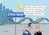 Cartoon: Dehnbarer Fahrplan (small) by RABE tagged db,bahn,verspätung,sanierung,generalsanierung,bahnstrecke,cartoon,karikatur,rabe,ralf,böhme,pressezeichnung,farbcartoon,tagescartoon,lok,zug,tunnel,gleisbett,bahnkunde,sommer,sonne,hitze,klimakatastrophe,gleis,schiene,ausdehnung,erfurt,berlin,schaffner,reise,reisende