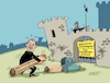 Cartoon: Erstürmung verzögert sich (small) by RABE tagged merz,union,kanzler,fritze,koalition,spd,klingbeil,bundesregierung,rabe,ralf,böhme,cartoon,karikatur,pressezeichnung,farbcartoon,tagescartoon,trump,putin,krisen,tv,nachrichten,lars,finanzminister,milliarden,schulden,investition,infrastruktur,brücken,straßen,behörde,amt,planfeststellungsverfahren,genehmigung,burg,ramme,erstürmung