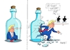 Cartoon: Flaschenteufel (small) by RABE tagged trump,expräsident,usa,republikaner,demokraten,washington,joe,biden,harris,us,präsident,rabe,ralf,böhme,cartoon,karikatur,pressezeichnung,farbcartoon,tagescartoon,tour,flasche,flaschengeist,flaschenteufel,lügner,pinoccio,scherben,glassplitter