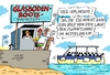 Cartoon: Glasbodenboot (small) by RABE tagged flüchtlingsdrama,mittelmeer,flüchtlinge,bootpeople,schlepper,schleuser,rabe,ralf,böhme,cartoon,karikatur,pressezeichnung,farbcartoon,tagescartoon,eu,europa,flüchtlingspolitik,glasbodenboot