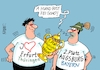 Cartoon: Glücklichste Stadt (small) by RABE tagged merz,kanzler,koalition,union,spd,klingbeil,cartoon,karikatur,pressezeichnung,farbcartoon,tagescartoon,db,bahn,frühling,frühjahr,frühjahrsputz,ice,zug,blumenkasten,blumenkästen,esc,songcontest,glück,glücksatlast,ranking,platz,erfurt,thüringen,augsburg,bayern,hund