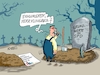 Cartoon: Grundwerte (small) by RABE tagged merz,kanzler,koalition,union,spd,klingbeil,cartoon,karikatur,pressezeichnung,farbcartoon,tagescartoon,bürokratie,verwaltung,beamte,modernisierung,monster,drachen,schwert,holzschwert,nägel,säge,bärbel,bas,grundsatzprogramm,wahlschlappe,rheinland,pfalz,friedhof,grab,arbeiterpartei,totengräber