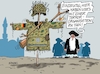 Cartoon: Grurkentruppe (small) by RABE tagged merz,kanzler,koalition,union,spd,klingbeil,cartoon,karikatur,pressezeichnung,farbcartoon,tagescartoon,bürokratie,verwaltung,beamte,modernisierung,monster,drachen,schwert,holzschwert,nägel,säge,iran,terrororganisation,eu,bundeswehr,vogelscheuche,mullah,regime,mullahregime