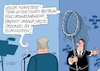 Cartoon: Kompetenzteam (small) by RABE tagged merz,kanzler,koalition,union,spd,klingbeil,cartoon,karikatur,pressezeichnung,farbcartoon,tagescartoon,db,bahn,frühling,frühjahr,frühjahrsputz,ice,zug,blumenkasten,blumenkästen,esc,songcontest,innenminister,dobrindt,drohne,drohnenabwehr,kompetenzteam,zentrum,kescher,netz