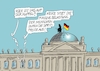Cartoon: Kuppelaussitzer (small) by RABE tagged merz,kanzler,koalition,union,spd,klingbeil,cartoon,karikatur,pressezeichnung,farbcartoon,tagescartoon,db,bahn,frühling,frühjahr,frühjahrsputz,ice,zug,blumenkasten,blumenkästen,reichstag,reichtagskuppel,spritpreis,iran,irankrieg,untätigkeit,aussitzer