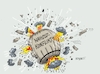 Cartoon: Pulverfass (small) by RABE tagged israel,palästina,palästinenser,iran,flächenbrand,drohnenangriff,eskalation,rabe,ralf,böhme,cartoon,karikatur,pressezeichnung,farbcartoon,tagescartoon,feuerlöscher,feuerwehr,hydrant,flammen,öl,oel,hisbollah,pulver,zünsschnur,pulverfass,explosion