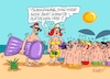 Cartoon: Schwitzplatz (small) by RABE tagged hitze,hitzewelle,wärmer,sommer,sonne,temperaturanstieg,rabe,ralf,böhme,cartoon,karikatur,pressezeichnung,farbcartoon,tagescartoon,bett,wasserbett,schweiß,ehepaar,wetter,strand,menschenmassen,sitzplatz,schwitzplatz