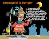Cartoon: Stuttgart dunkel (small) by RABE tagged merz,kanzler,koalition,union,spd,klingbeil,cartoon,karikatur,pressezeichnung,farbcartoon,tagescartoon,bürokratie,verwaltung,beamte,modernisierung,monster,drachen,schwert,holzschwert,nägel,säge,dobrindt,innenminister,winter,strom,stromausfall,dunkelheit,vulkangruppe,linke,attentat,nachtwächter